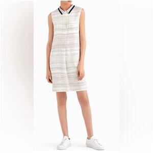 Jason Wu GREY Silk Pascal Scribble Print Dress Sequin Collar Size 4